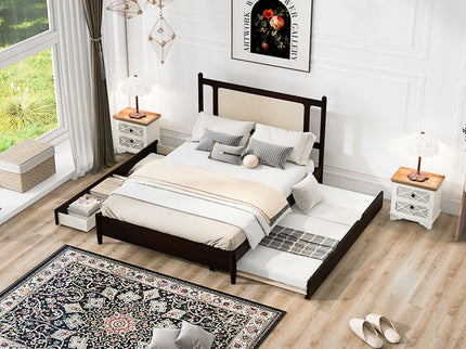 Platform Bed With 2 Big Drawers & Trundle