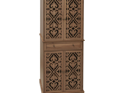 4 Door Cabinet With 1 Drawer, With 4 Adjustable Inner Shelves, Storage Cabinet