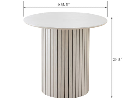 Modern 4 Person Dining Set With Bamboo & Table And Turquoise & Chairs Metal Legs, Space Saving Design - White