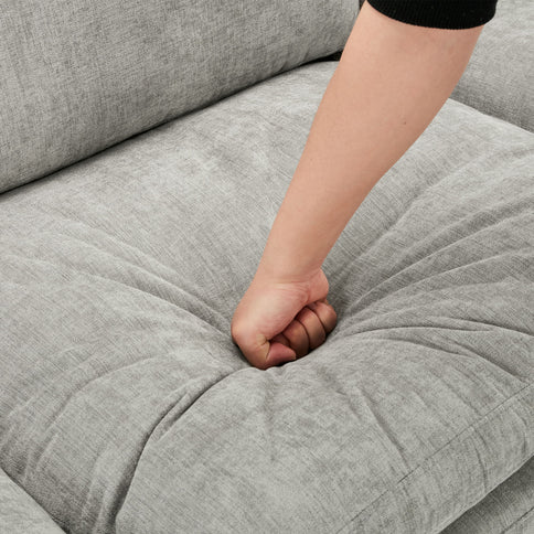Cozy Upholstered 3 Seater Sofa With Double Cushion