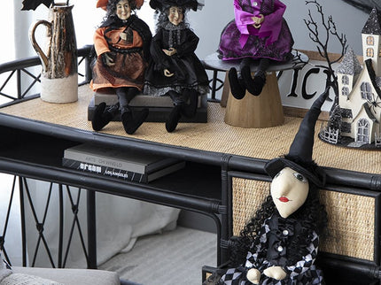 Halloween Sitting Witch Decor - Black