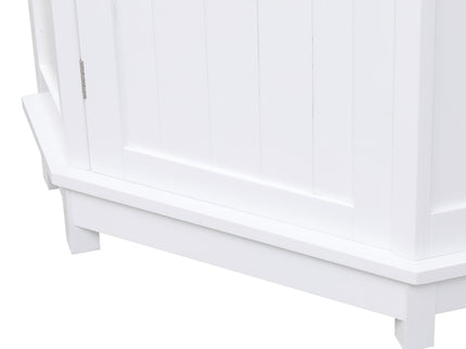 Bathroom Cabinet Triangle Corner Storage Cabinet With Adjustable Shelf Modern Style