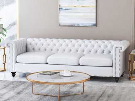 Chesterfield Style 3 Seater Sofa With Deep Button Tufting