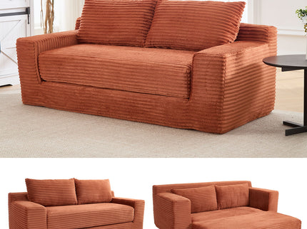 Convertible Loveseat Sofa Bed With Memory Foam & Steel Frame