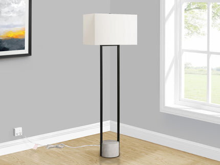 Lighting, Floor Lamp, Contemporary - Black / Beige