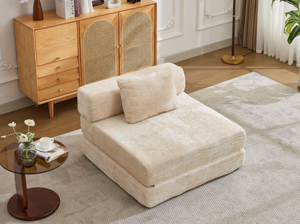 Convertible Floor Sofa Bed With Fixed Shape Frame For Living Room