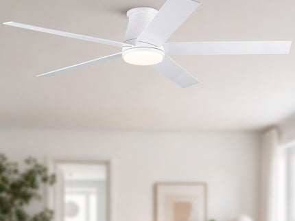 Flush Mount Ceiling Fan With Light