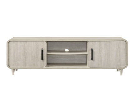 TV Stand With Sliding Doors And Handles, Living Room Furniture - Antique White
