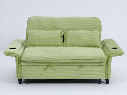 Modern Fabric Multi-Functional Sofa Bed With Adjustable Armrests And Backrests