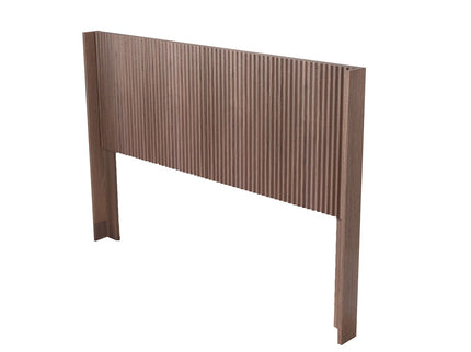 Queen Headboard Only, Fluted Panel Design - Walnut