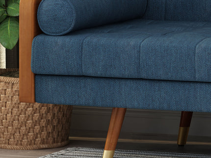 Aidan - Mid Century Modern Tufted Fabric Sofa