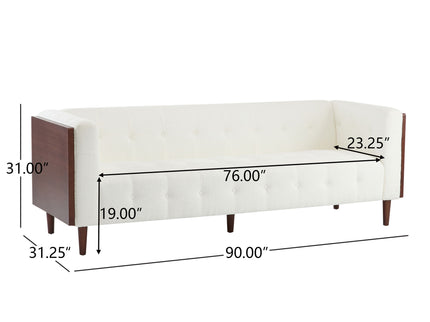 Contemporary 3 Seater Sofa With Tufted Design