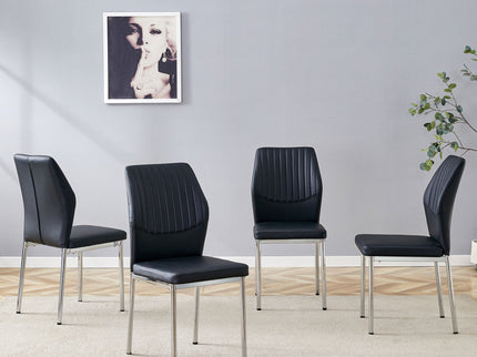 Luxury Simple High Resilience Dining Chair With Metal Legs