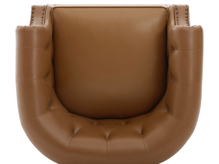 360° Swivel Accent Chair With Curved Back