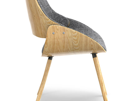 Malden - Bentwood Dining Chair With Wood Back