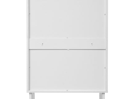 2 Door Shoe Rack, Rattan, Double Layer, Suitable For Living Room, Hallway - White