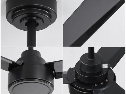 52" Ceiling Fan With Remote Control, 6 Speed Reversible DC Motor, 3 Blades