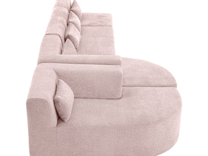Upholstered Sofa Free Combined Sofa Couch With 2 Chaise Lounge And Five Back Pillows For Living Room