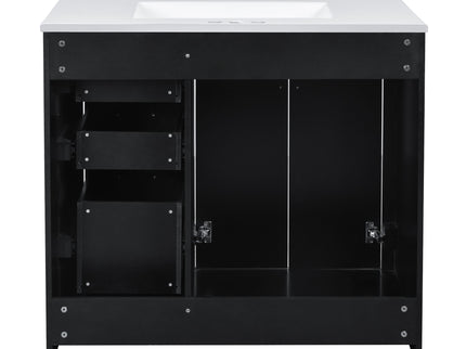 Bathroom Vanity With Sink Combo, Storage Cabinet, Freestanding Set With 3 Drawers & Soft Closing Doors