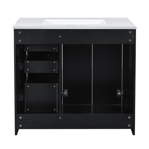 Bathroom Vanity With Sink Combo, Storage Cabinet, Freestanding Set With 3 Drawers & Soft Closing Doors