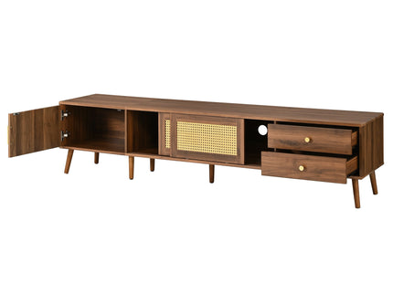 TV Stand With Storage Cabinets - Natural
