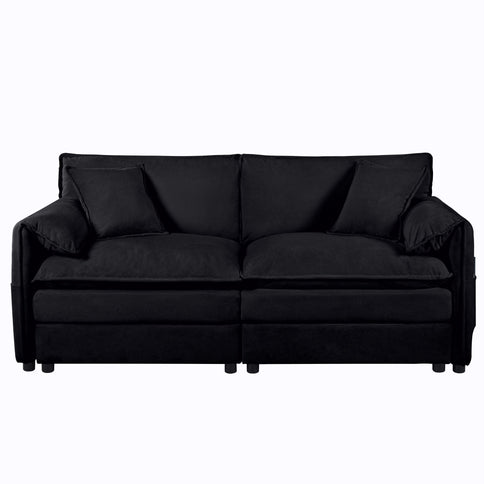 Modern Upholstered Loveseat And Armchair Set With Pillows