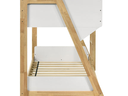 Fjord - Twin Over Twin Bunk Bed, Fits Standard Mattresses - White / Natural