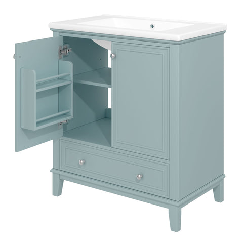 Modern Bathroom Vanity With Sink Combo, Doors And Drawer