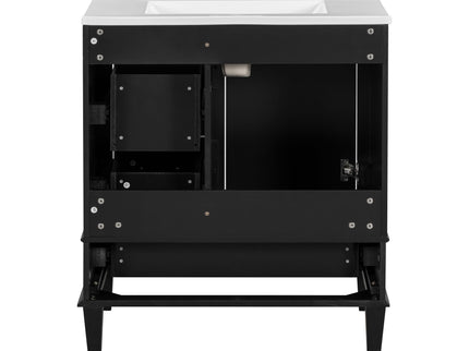 Bathroom Vanity, Modern Bathroom Cabinet With Sink Combo Set, Bathroom Storage Cabinet With A Soft Closing Door And 3 Drawers, Solid Wood Frame
