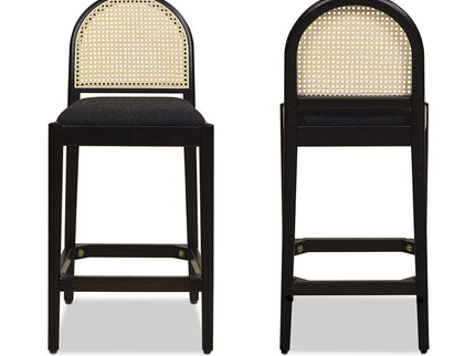 Panama - Curved Back Cane Counter Stool (Set of 2)
