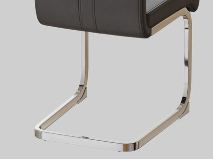 Modern Dining Chairs With Padded Seat, High Back