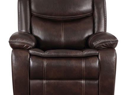Salerno - Upholstered Power Recliner Chair With USB Charging - Dark Brown
