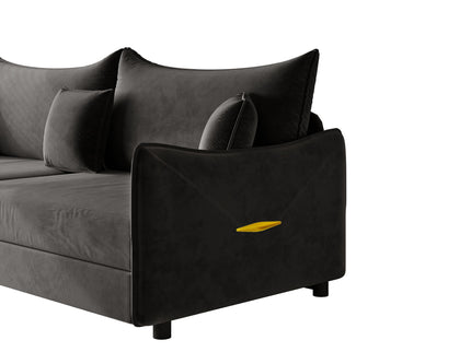 King Pull Out Sofa Bed, 3-In-1 Convertible Bed With 3 Pillows