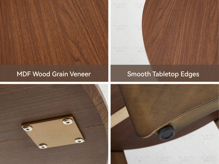 Round Dining Table - Reddish Brown / Walnut