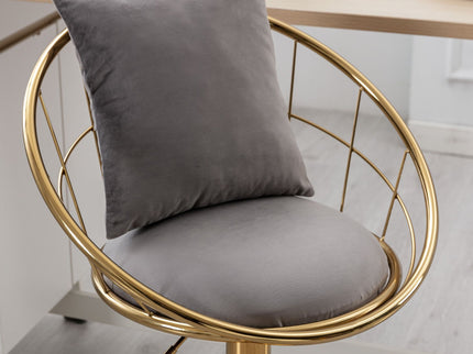 Unique Design Bar Chair, 360 Degree Rotation, Adjustable Height, Suitable For Dining Room And Bar