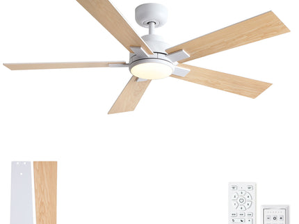 Reversible Motor Integrated LED Dimmable Ceiling Fan With Light