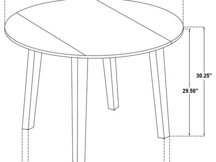 Verety - 5 Piece Round Dining Set With Chairs - Dark Brown