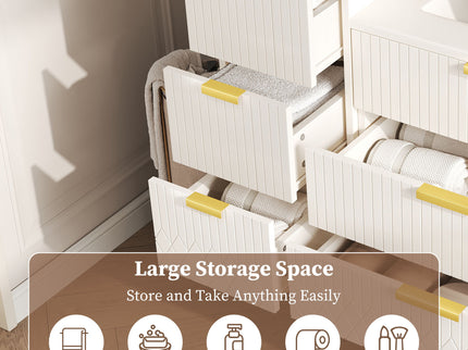 Modern Wall Mounted Floating Cabinet With Drawers For Bathroom