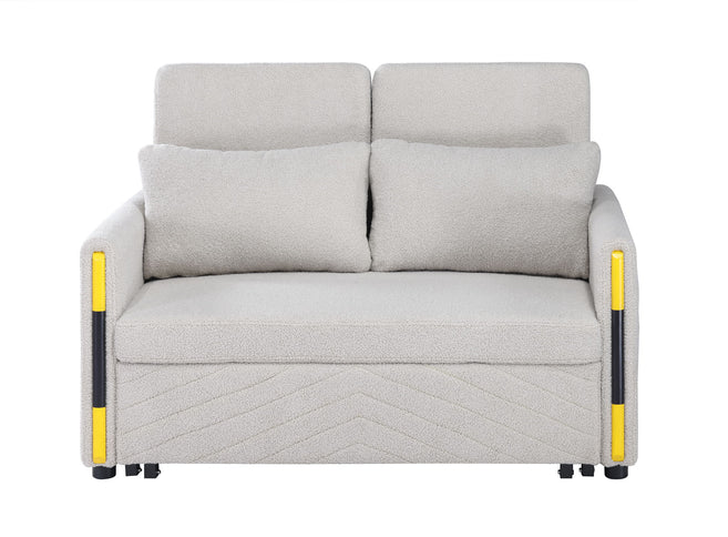 Percy - Teddy Sleeper Loveseat With Dual-Pull Sleeper Design