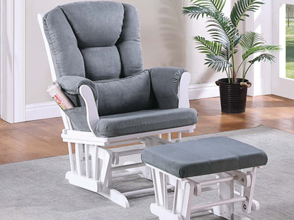Upholstered Glider Chair With Ottoman