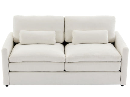 Cozy Upholstered Cushion Loveseat Sofa For Living Room