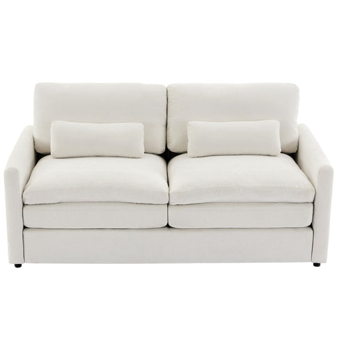 Cozy Upholstered Cushion Loveseat Sofa For Living Room