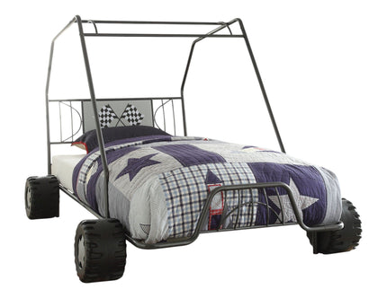 Xander - Twin Go Kart Bed - Gunmetal