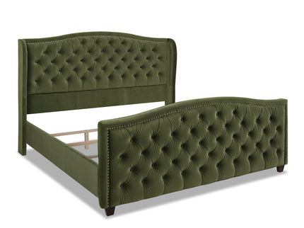 Marcella - Upholstered Shelter Headboard Bed Set
