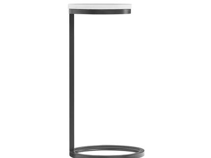 Cerro - Round Accent Table - Antique Bronze / White Marble