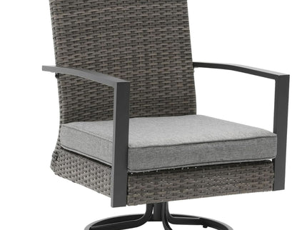 Swivel Rocker Patio Chairs With Cushions, All Weather (Set of 2) - Gray