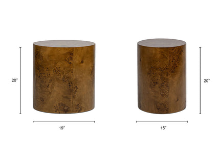 Nebula - Accent Oval Pillar Side Table