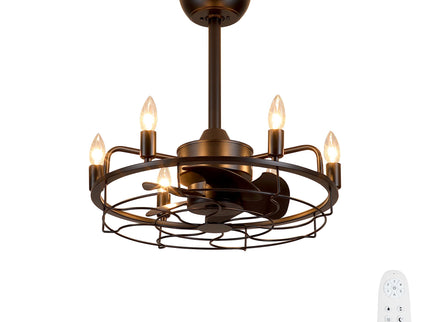 Modern Farmhouse Ceiling Fan, Adjustable Hanging