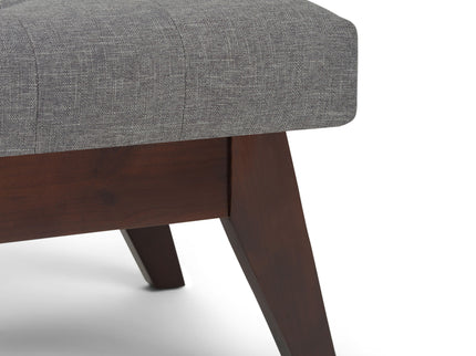 Draper - Upholstered Mid Century Tufted Ottoman Bench