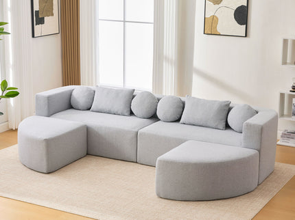 Boneless - Couch Modular Sectional Sofa With Deep Seating And Curved Design